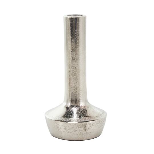 Silver Aluminum Candle Holder with Rounded Base Set